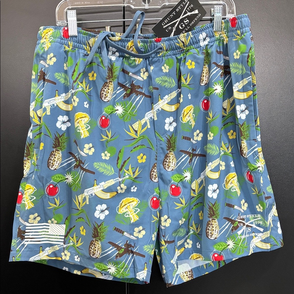 Grunt Style Trunks,boxer lined,elastic drawstring waist,zip hip pockets,weapons